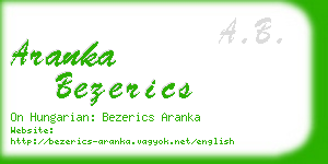 aranka bezerics business card